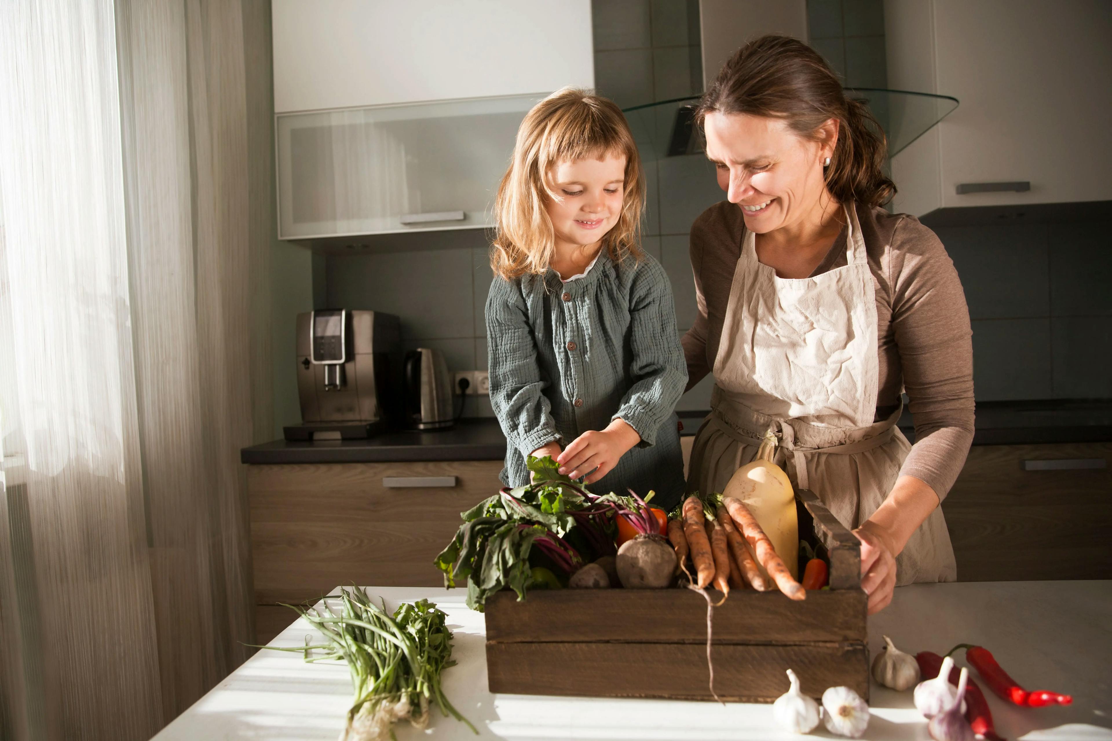 Kitchen with produce